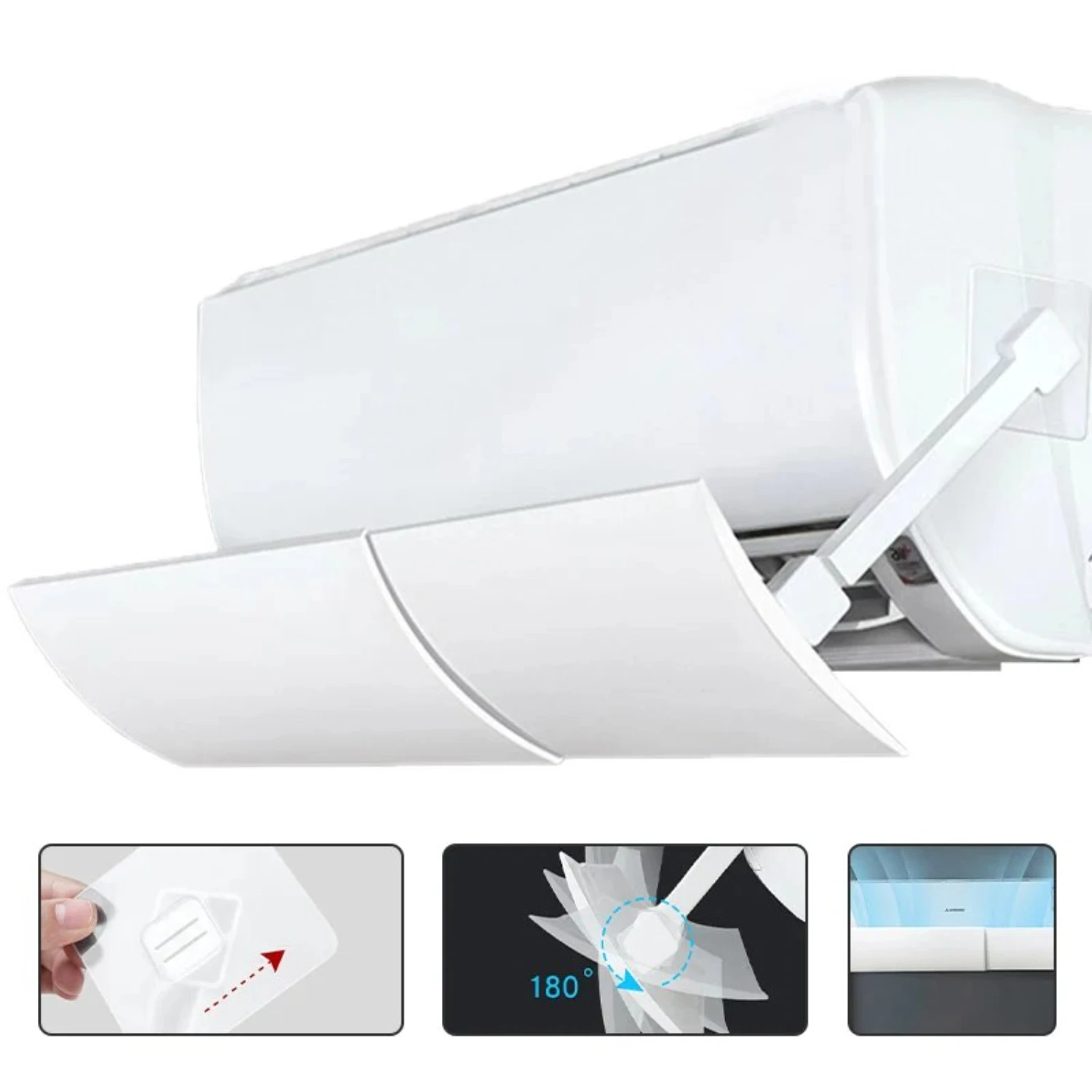 احفظ لطفلك الصغير مع درع الرياح الواقي القابل للتعديل لتكييف الهواء للرضع - مضاد للنفخ المباشر، غطاء غبار