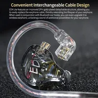 KZ-Écouteurs EDX Lite HIFI Bass, Écouteurs de musique stéréo, Écouteurs intra-auriculaires, Casque de scène en direct, Casque de jeu, Casque de sport 6