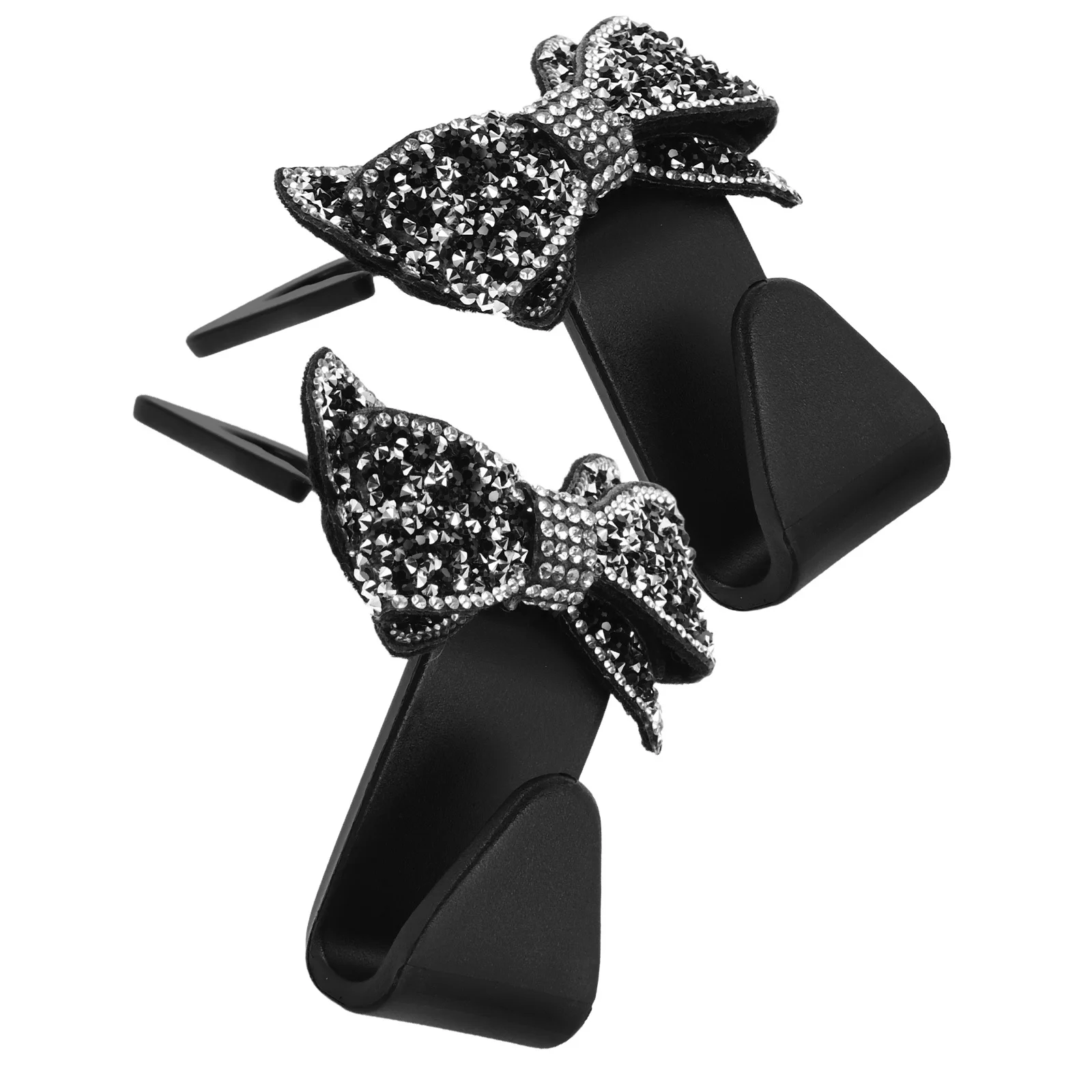 

2pcs Bling Car Seat Headrest Hooks Sparkling Rhinestone Backseat Storage Organizer For Handbag Purse Bottle Holder Universal