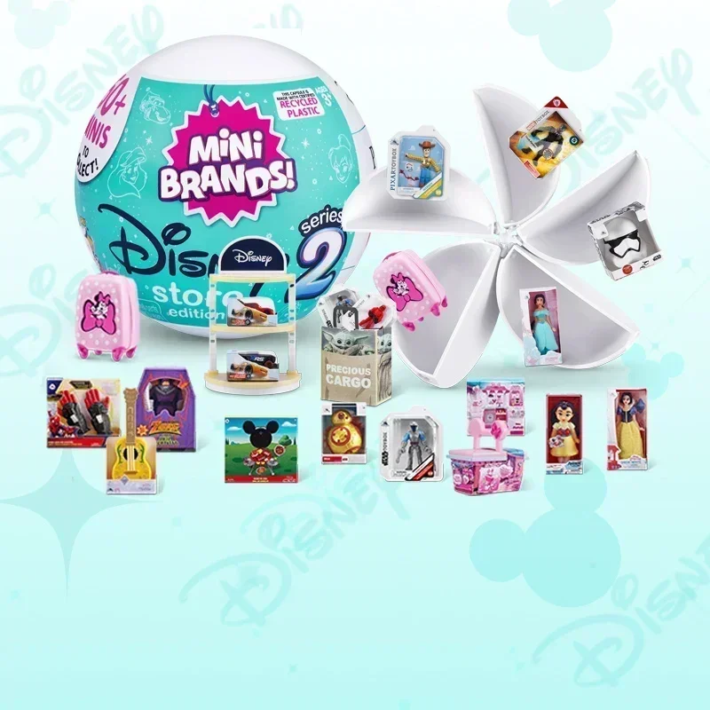 Disney 5x Surprise Ball Mini Brands Store Edition Series 2 Mystery Capsule Blind Box Real Miniature Doll Collectible Toys Gifts