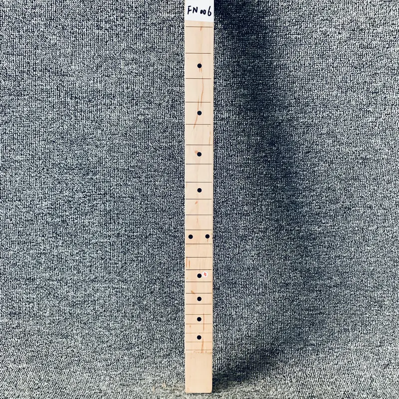 FN006 3 String Guitar Neck Solid Natural Color Maple Unfinished No Paints No Frets DIY Replace Parts