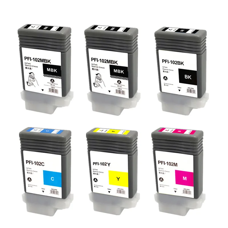 PFI 102 PFI-102 PFI102 Ink Cartridge for Canon iPF500/510 iPF600/605/610 iPF700/710/720/760 iPF650/655 iPF750/755 Printer