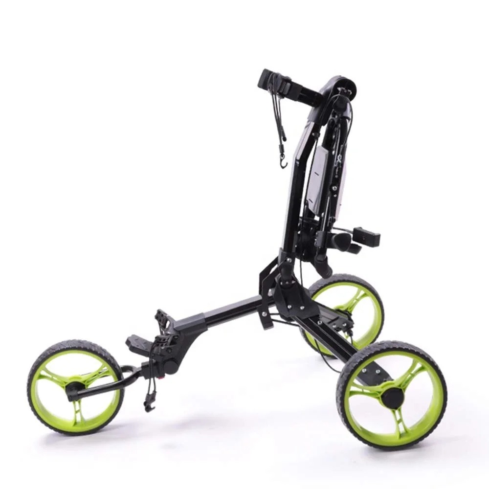 Foldable 3 Wheel Push Pull Cart Golf Trolley