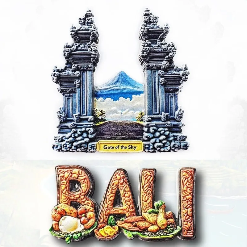 Indonesia Fridge Stickers Bali Travel Souvenirs Temple of lempuyang luhur Fridge Magnets Birthday Gifts Home Decoration