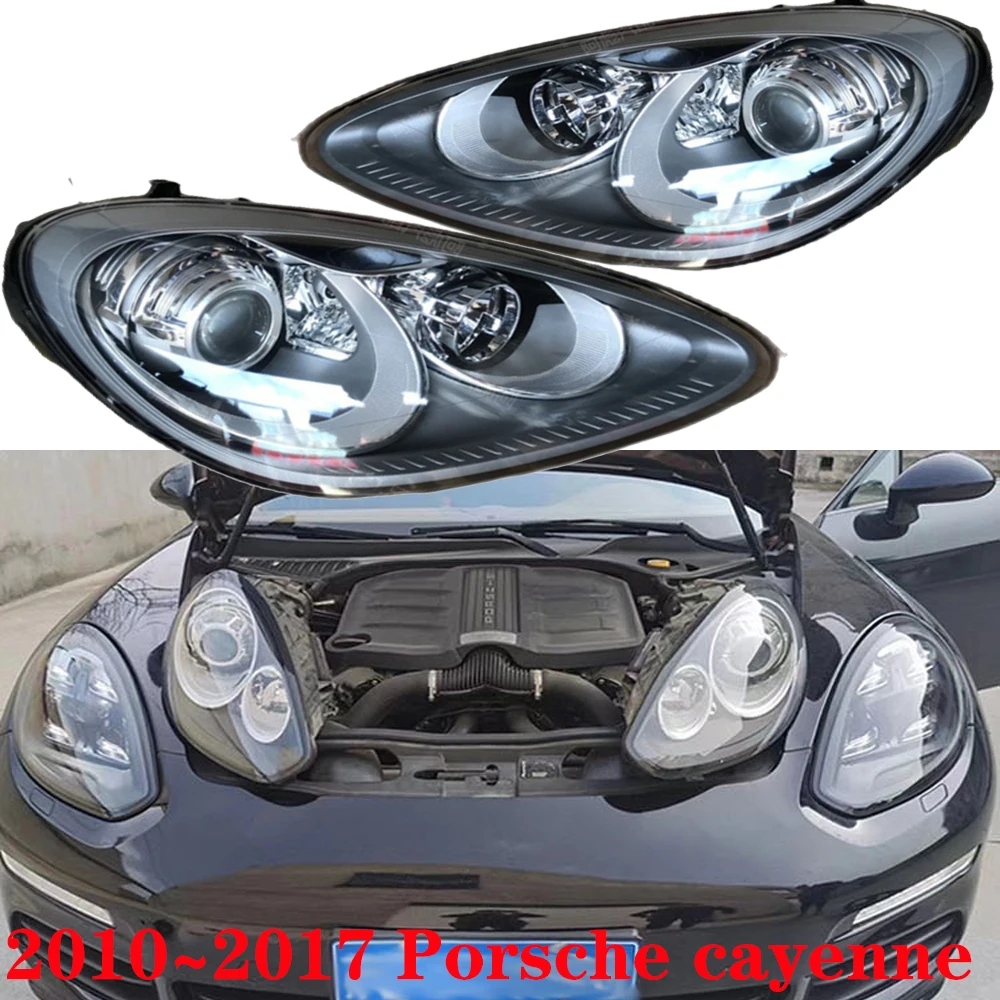 1pcs car bumper headlamp for Porsche cayenne headlight 2010~2017y car accessories for Porsche cayenne fog light