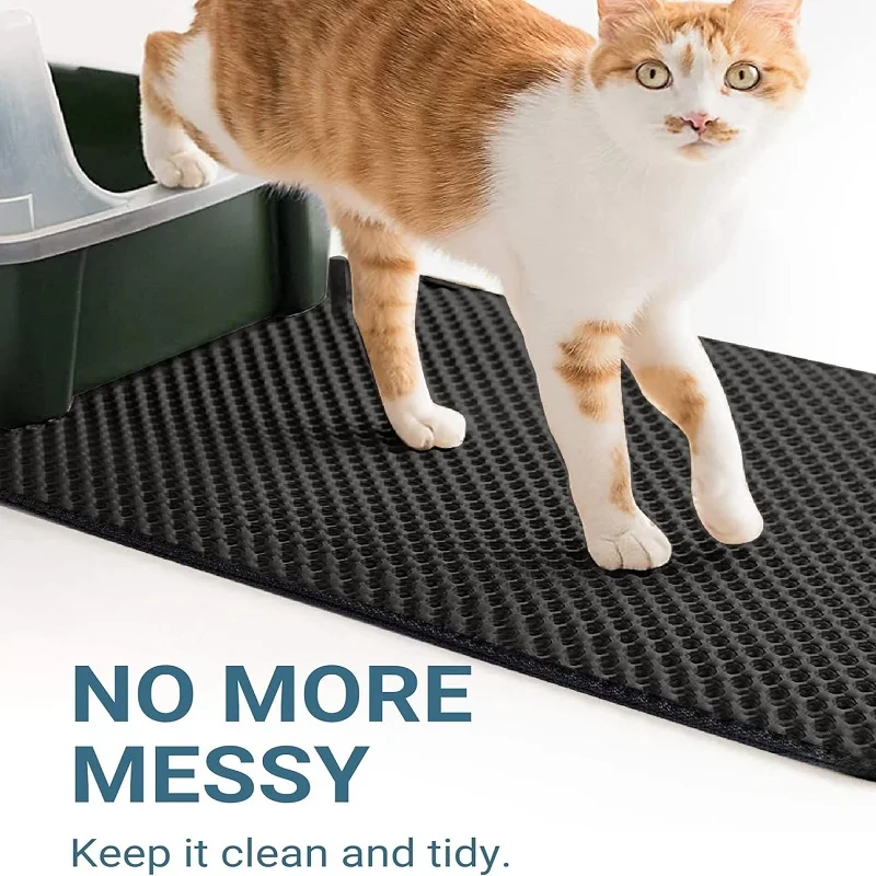 Katzenstreu Matte Wasser Urin Beweis Doppel Schicht Haustier Faltbare Katzenstreu Trapping Pet Teppich Bett Pads Für Katzen Pet Clean Supplies – Detail 7