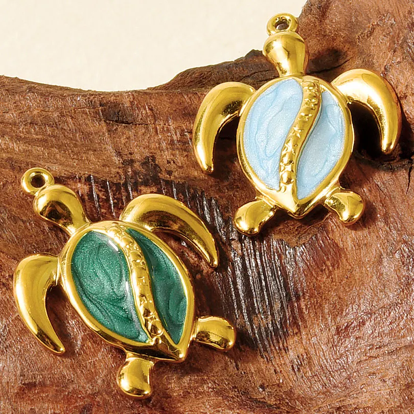 4/8Pcs Summer Animal Conch Shell Seahorse Chunky Turtle Ciondoli DIY Accessories Cute Ocean Crab Coral Starfish Pendant Making