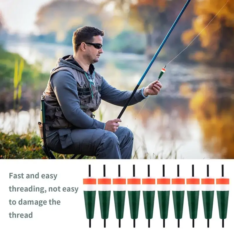

Fishing Float 10 Pieces Trout Bobbers Weighted Foam Fishing Cork for Crappie Bass Catfish Bluegill Freshwater Tackle Accessories