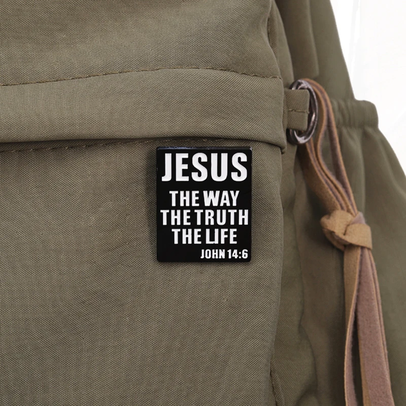 THE WAY THE TRUTH THE LIFE Pines Lapel Badges Biżuteria Prezent dla przyjaciół Believe Jesus Emaliowana broszka Niestandardowe JEZUS