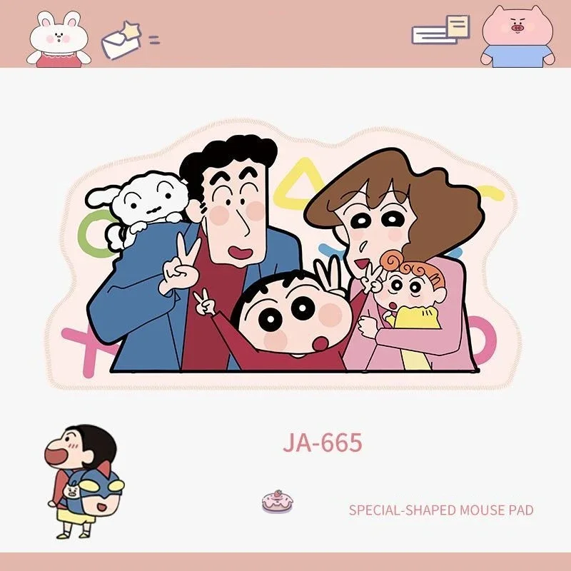 

Kawaii Crayon Shin-chan Mouse Pad Large Special-Shaped Mousepad Laptop Computer Keyboard Mouse Pads Cute Cartoon Desktop Mat