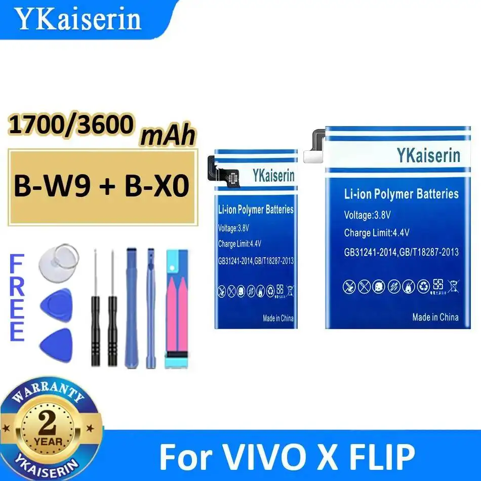 

Long-Lasting Performance Mobile Phone Battery 1700Mah 3600Mah For Vivo X Flip B-W9 + B-X0