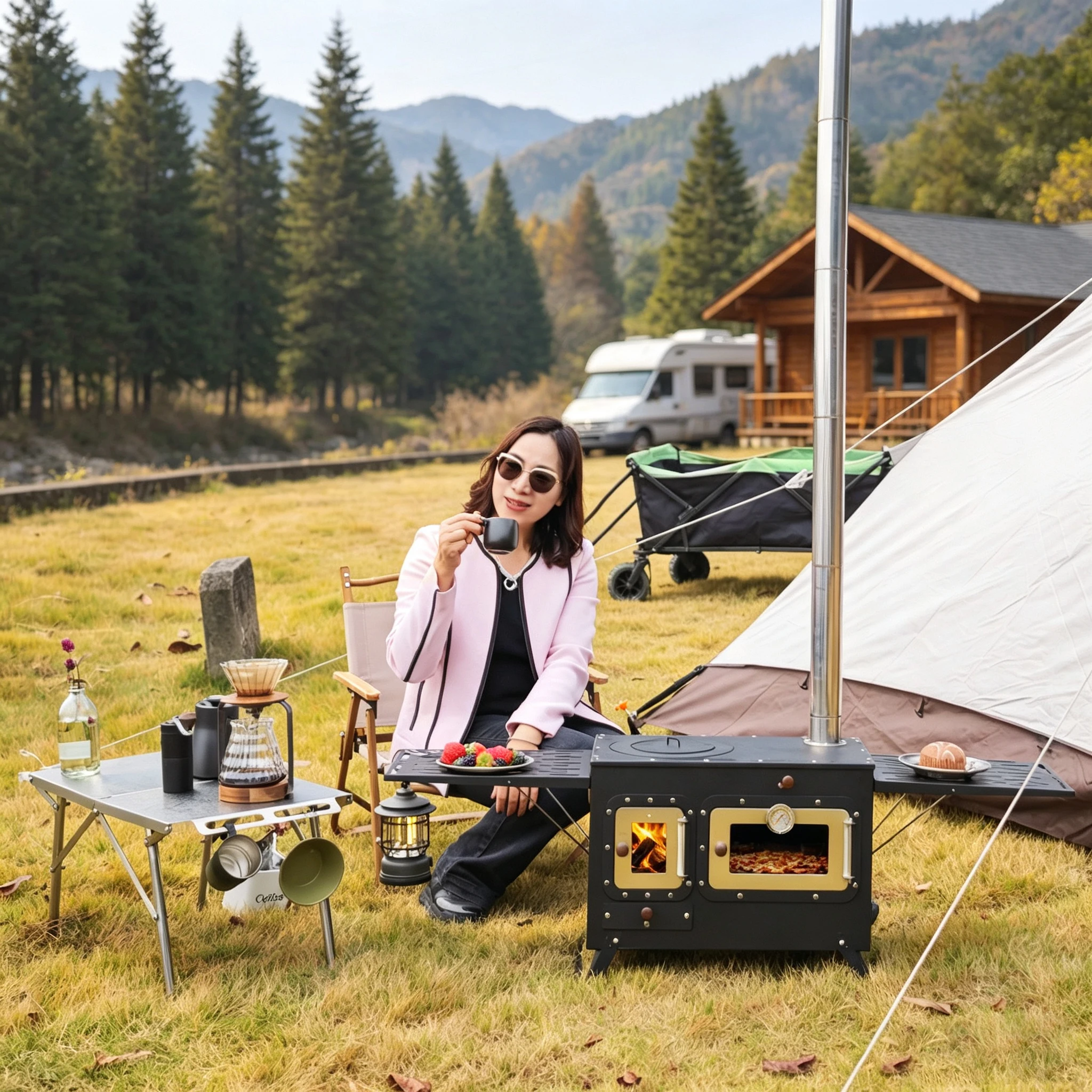 SOTECH Camping Wood Burning St - Camping Cooking Table With Windshield review and price