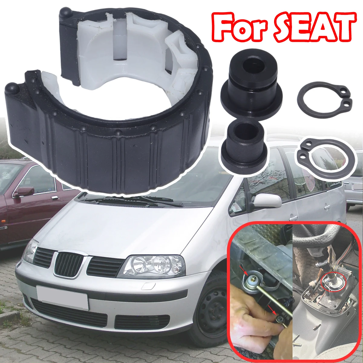 

For SEAT Altea Arosa Leon Ibiza Toledo Shift Cable Bushing Shifter Bearing Shell Gearstick Rod Damping Pivot Replacement Parts