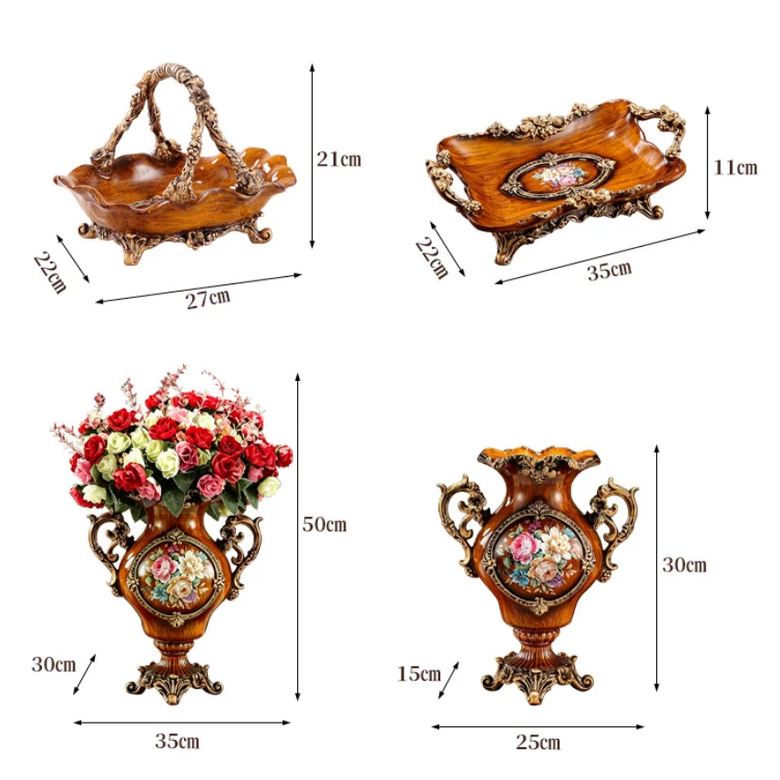 High end luxury European tissue box, fruit tray, home set, living room, coffee table, office, official decoration