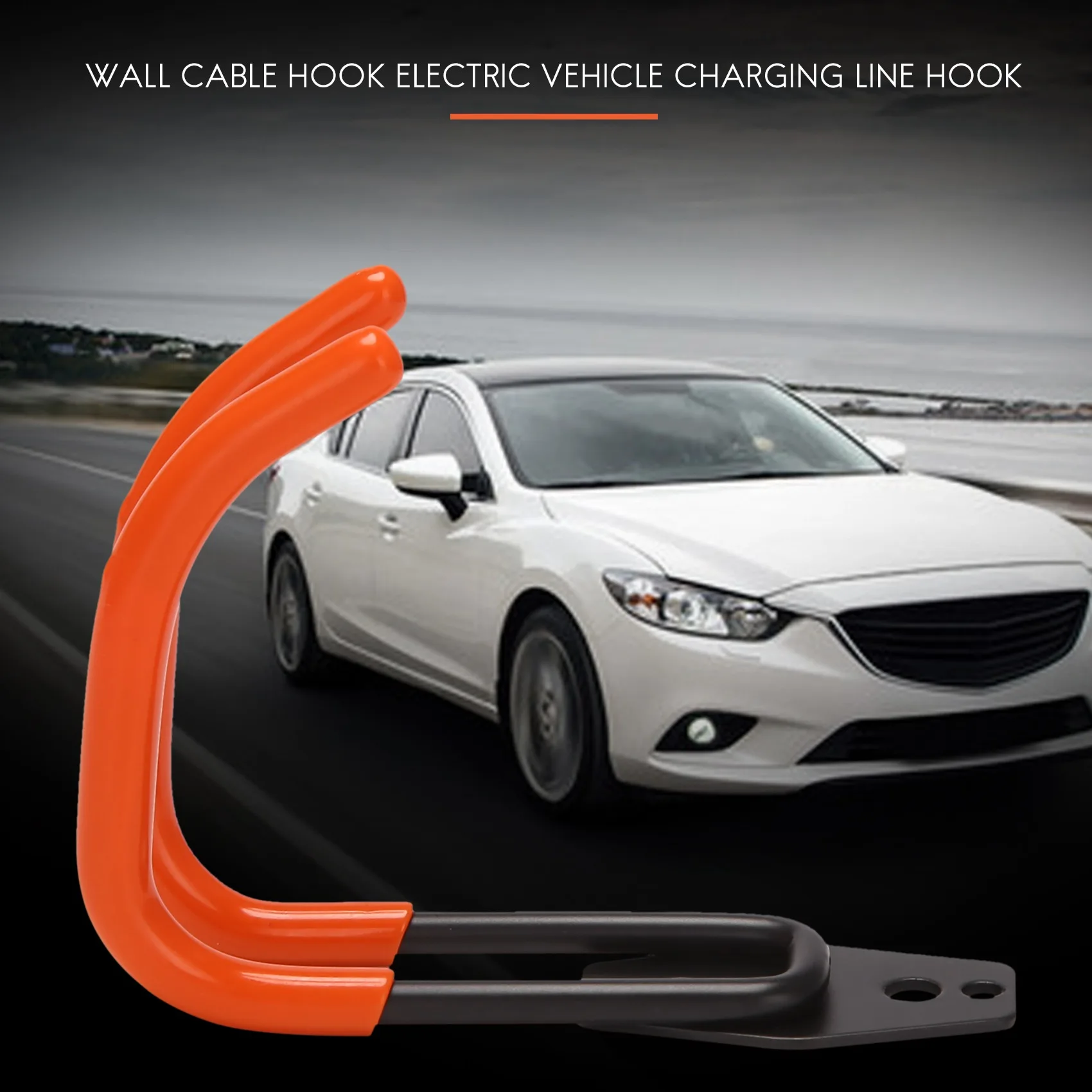 for EV Charger Wall J-Hook Compatible with Electric Vehicle (EV) Charging Cable - Extra Protection Leading To a Clutter-Free