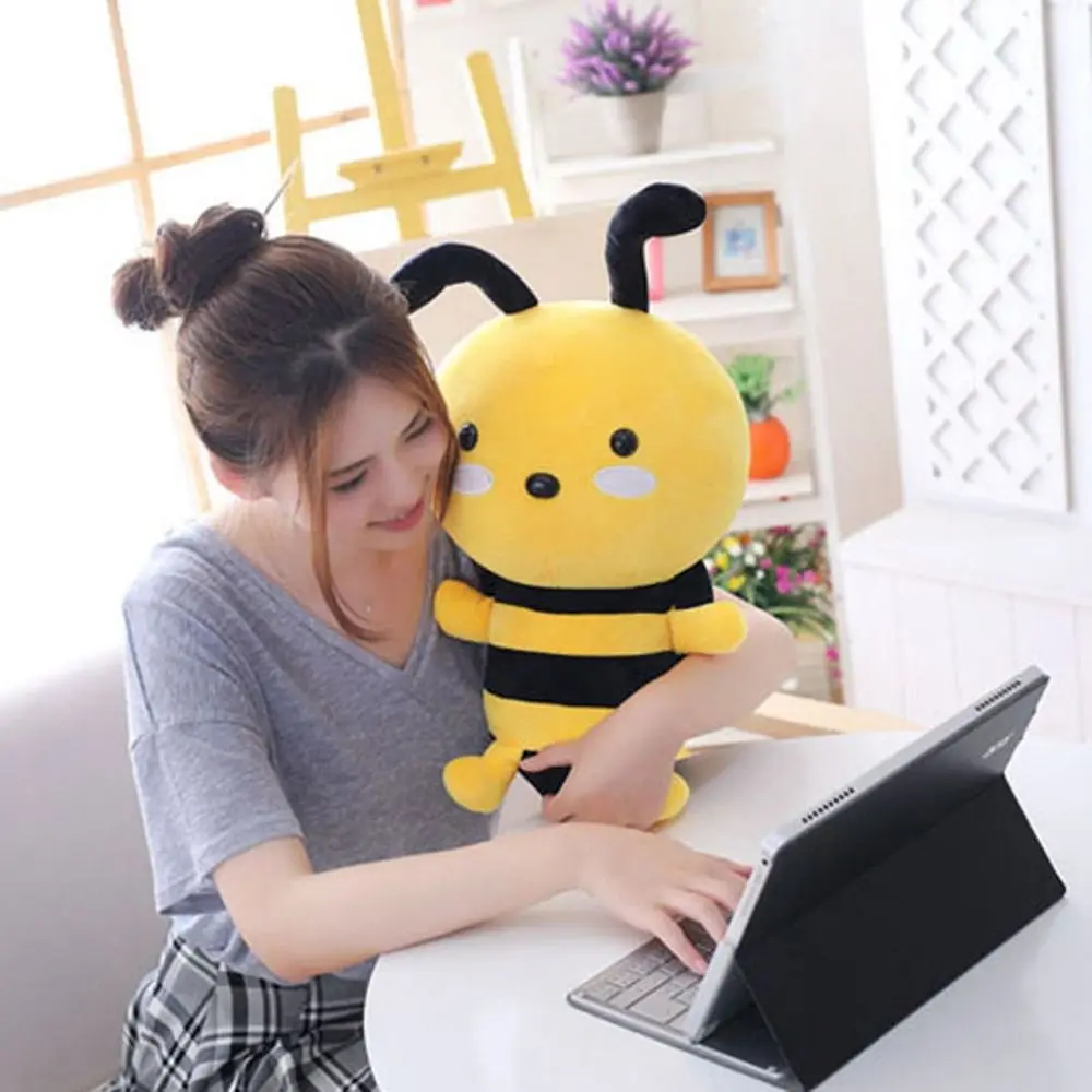 Cadeau pour enfants oreiller de sommeil oreiller doux jouet en peluche insecte en peluche poupée d'insecte petite abeille poupée en peluche petite abeille jouets en peluche