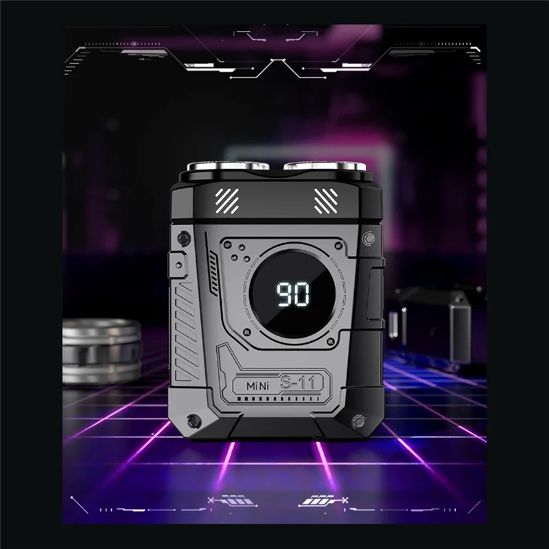 WHYY-Mini Elektrisch Smart Scheerapparaat Huishoudelijke Auto Dual Blade Digitale Display Krachtige Baardtrimmer Tool 36Db