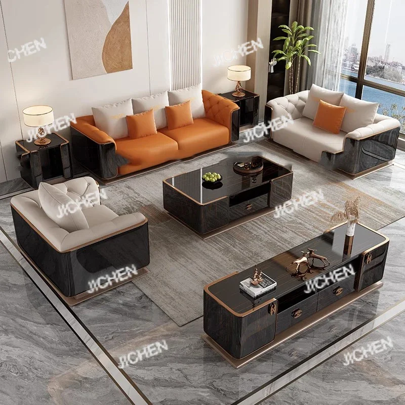 

JCX кожаные европейские диваны для гостиной, роскошное современное кресло, диваны для отдыха, двойная ленивая кушетка, мебель Divano Soggiorno