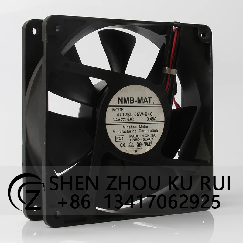 4712KL-05W-B40 Case Cooling Fan for NMB DC24V 0.48a EC AC 12x12x38cm 12cm 12038 ABB Inverter Axial Flow Centrifugal Ventilation