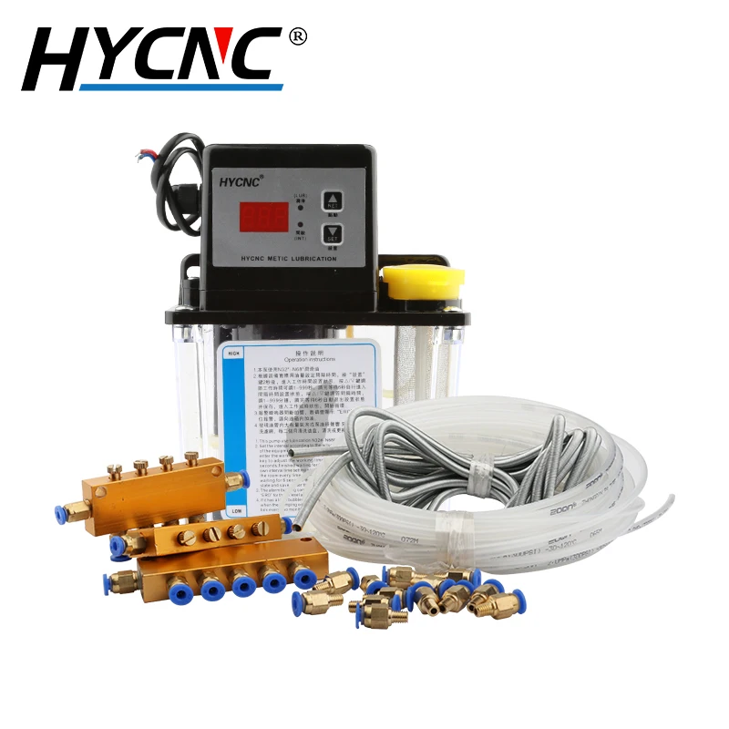 Bomba de aceite lubricante automática CNC, juego de 1L, 1,5 l, bomba de engranajes de solenoide Digital, lubricador adecuado para lubricador de máquinas herramienta CNC