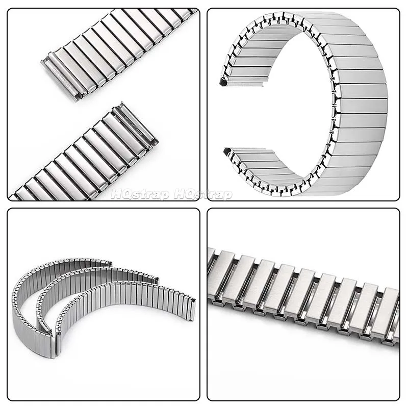 弾性ステンレス鋼ストラップ 16 ミリメートル 18 ミリメートル拡張ストレッチ金属時計バンド Huawei 社腕時計 GT3 GT2 46 ミリメートルユニバーサルブレスレット