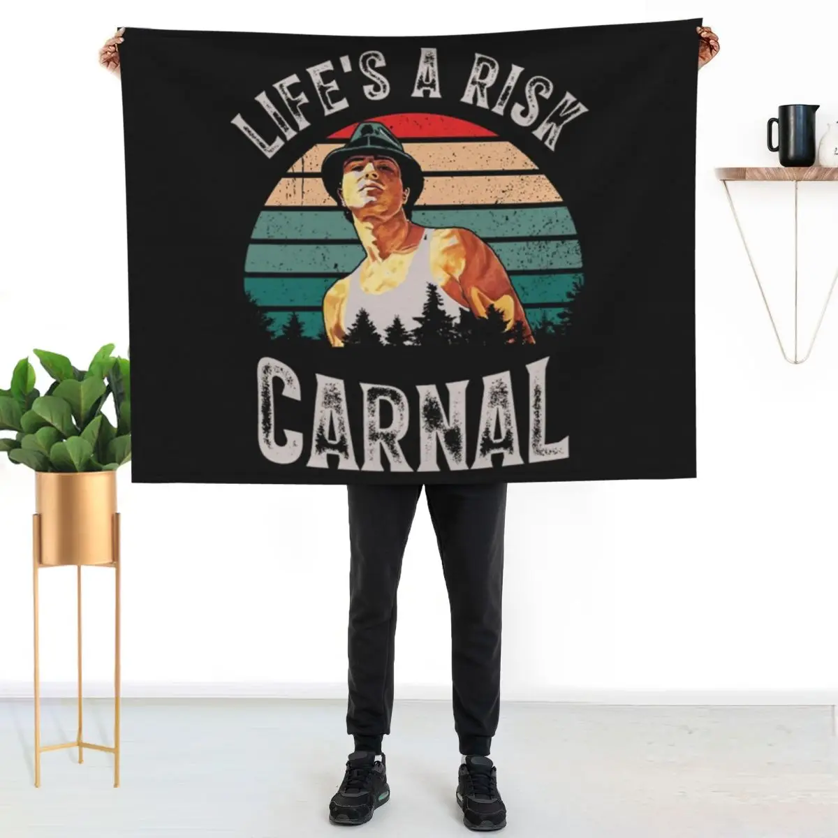Funny Blood In Blood Out T-ShirtLife's a risk Carnal Throw Blanket Portable Lightweight Blanket for Travel Camping