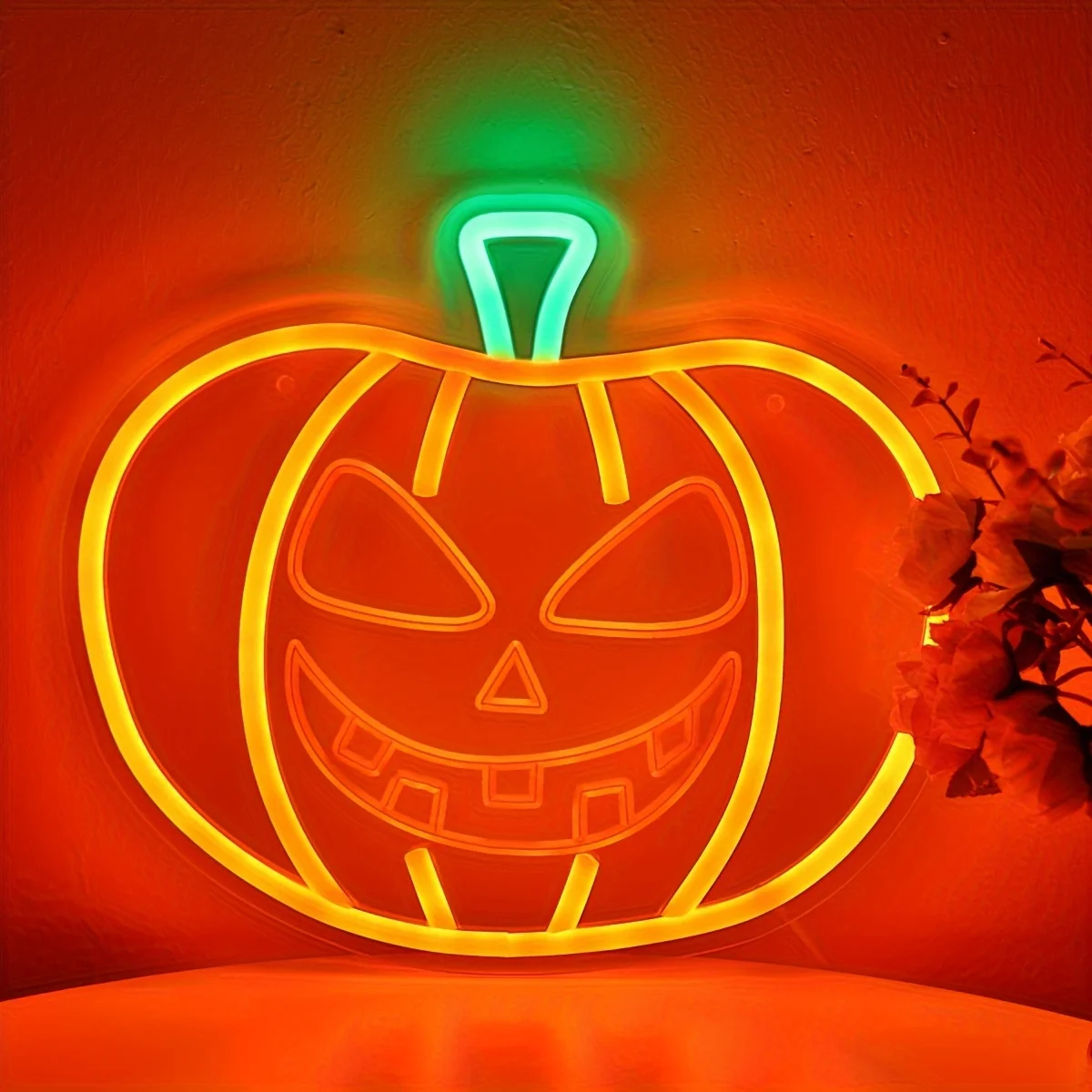 Halloween Pumpkin LED Neon Sign,USB Powered, Neon Light for Party, Room, Pub, Club, Shop, Salon Decor