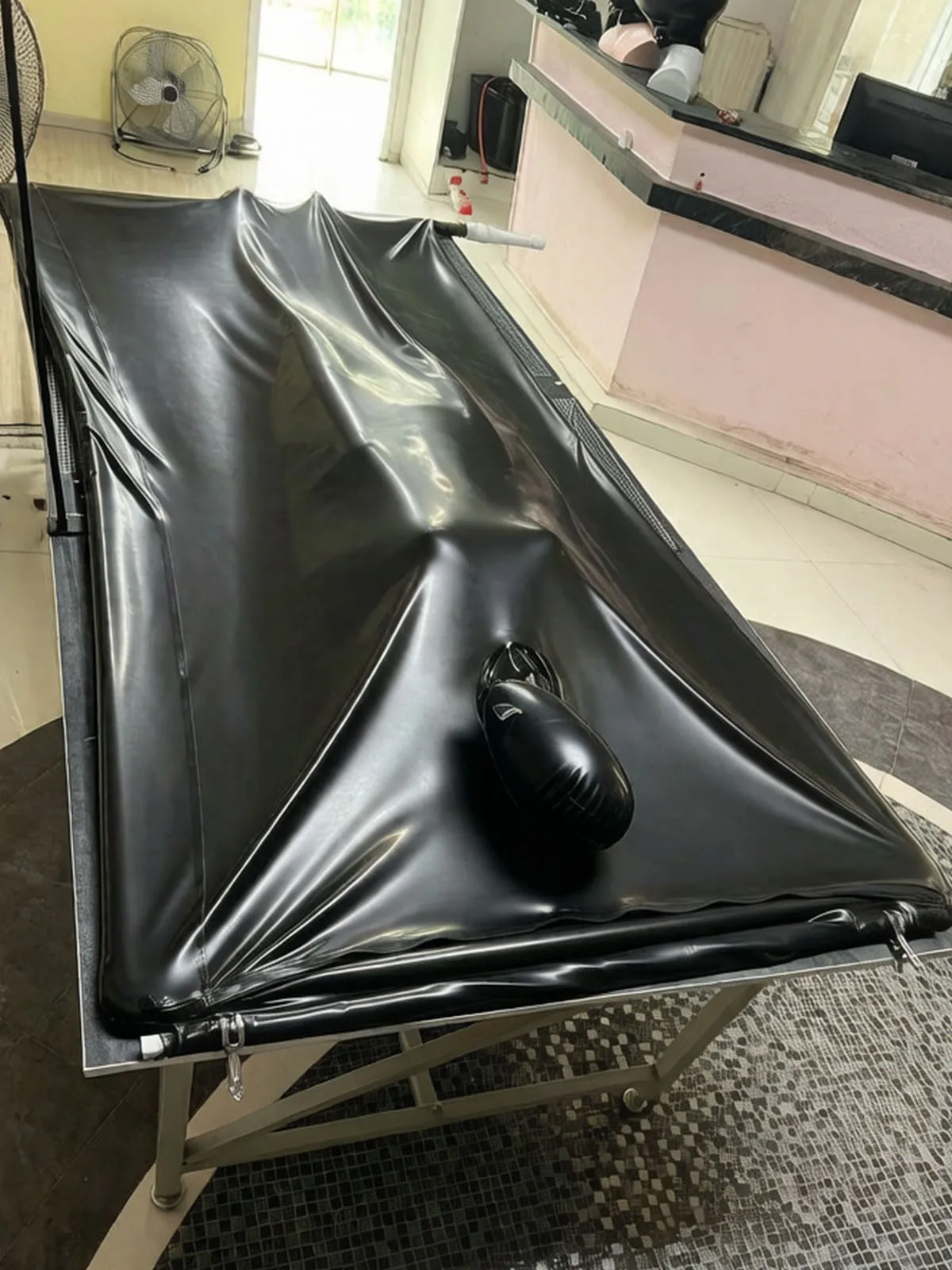 Black High Gloss Vacuum Bed Forming Sheet Studio Photography Prop Costume