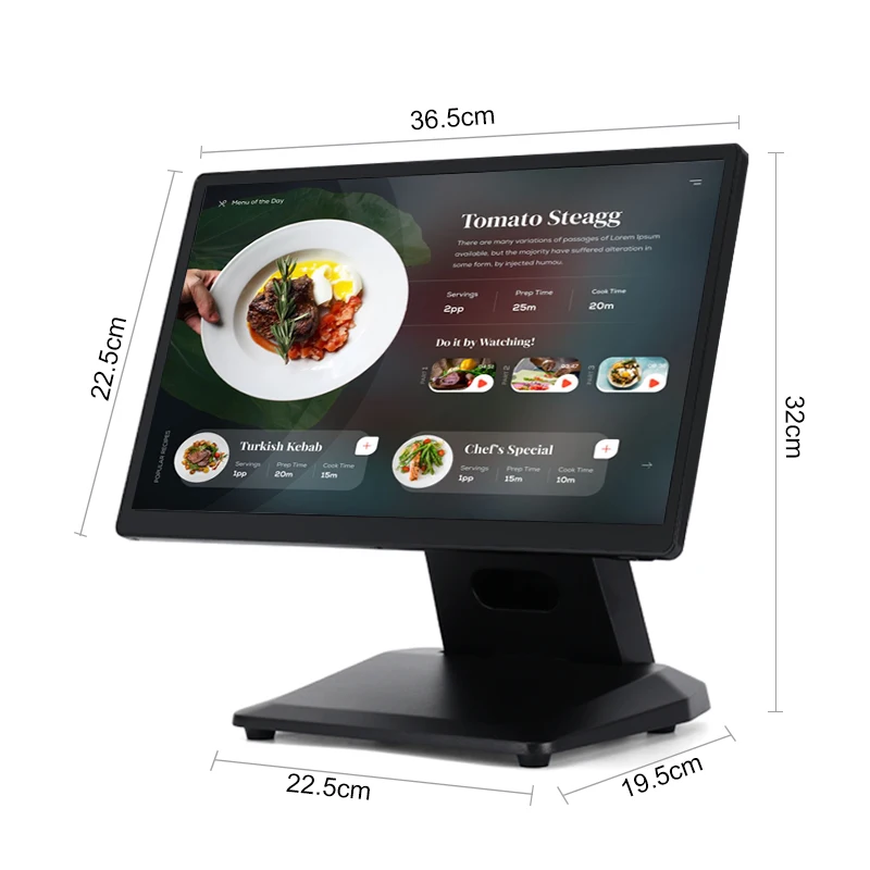MatsudaPOS OEM Wholesale POS Terminal ST8500 15.6inch Black High Brightness Display POS System With MSR For Gas Station