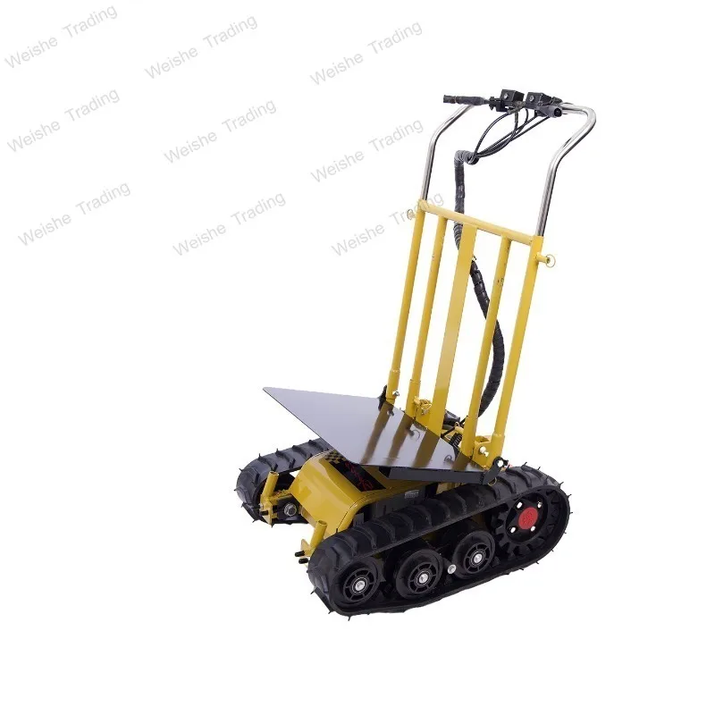 

Electric climbing machine crawler up and down stairs carrying bucket foldable cargo artifact trolley