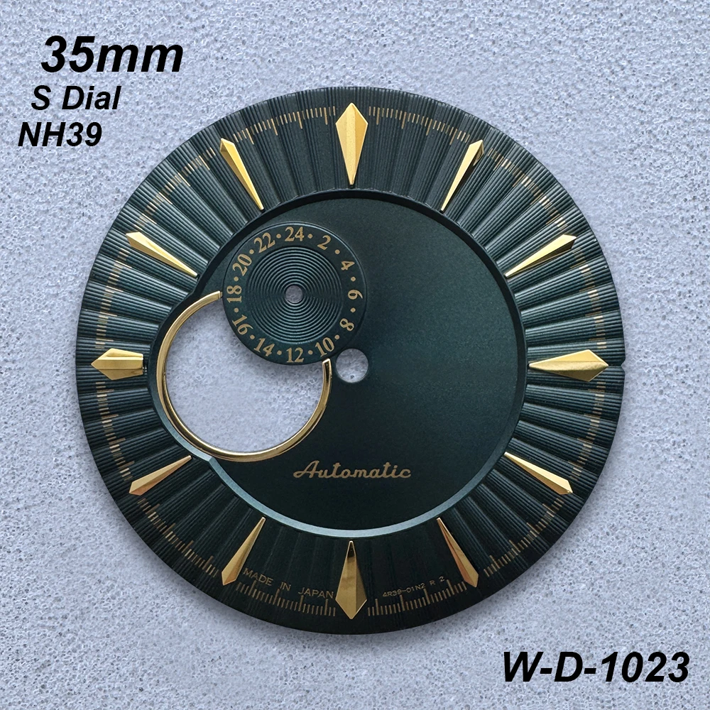 35mm Cocktail S Dial For NH39 Movement High-Quality Sunburst Hollow Out Dial Watch Modification Accessories