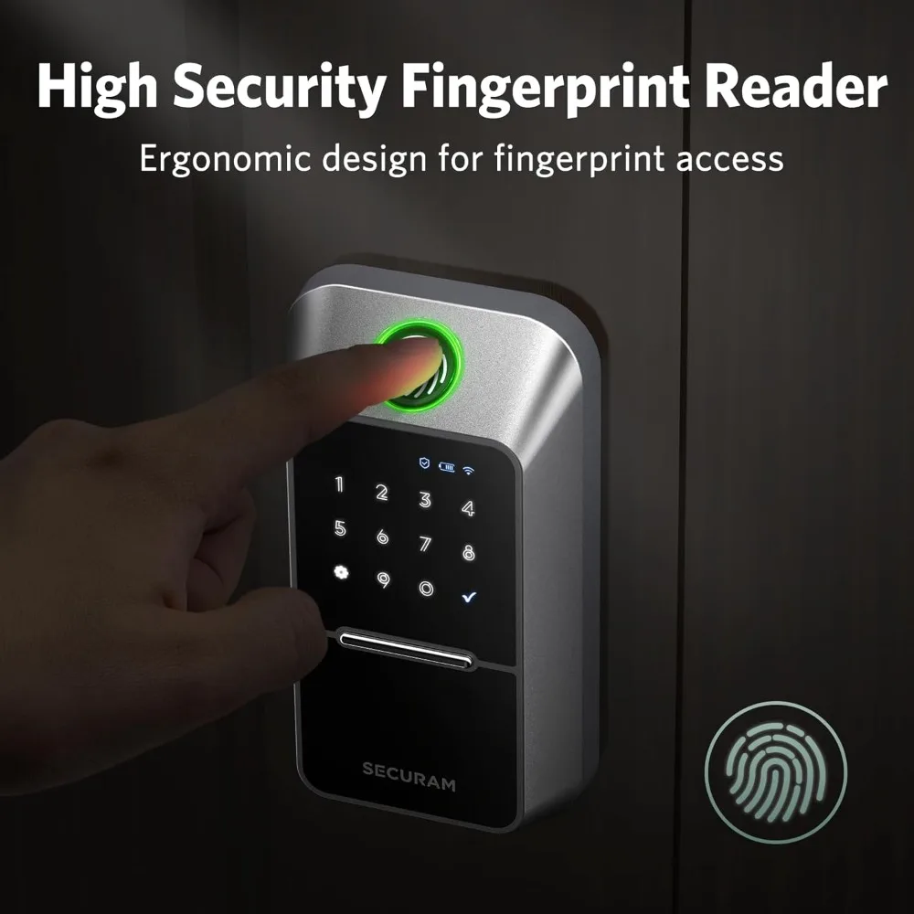 Fechadura de porta com impressão digital, fechadura de porta de entrada sem chave, fechadura com código, chave mecânica, fechadura sem chave, sem wi-fi, prata