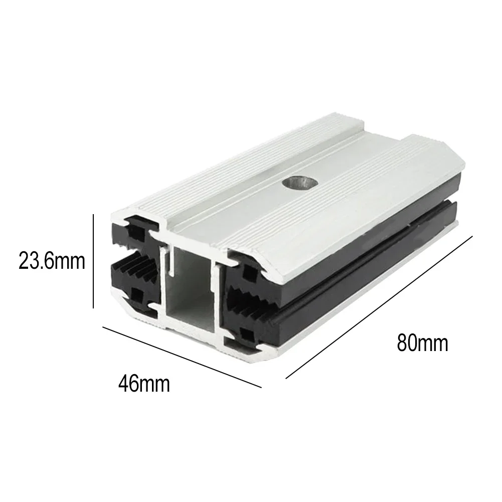 Solar Panel Thin Film Middle Clamp 14 Pieces Aluminum For Connecting And Fixing 6 10mm Panels With Complete Screw And Nut Set