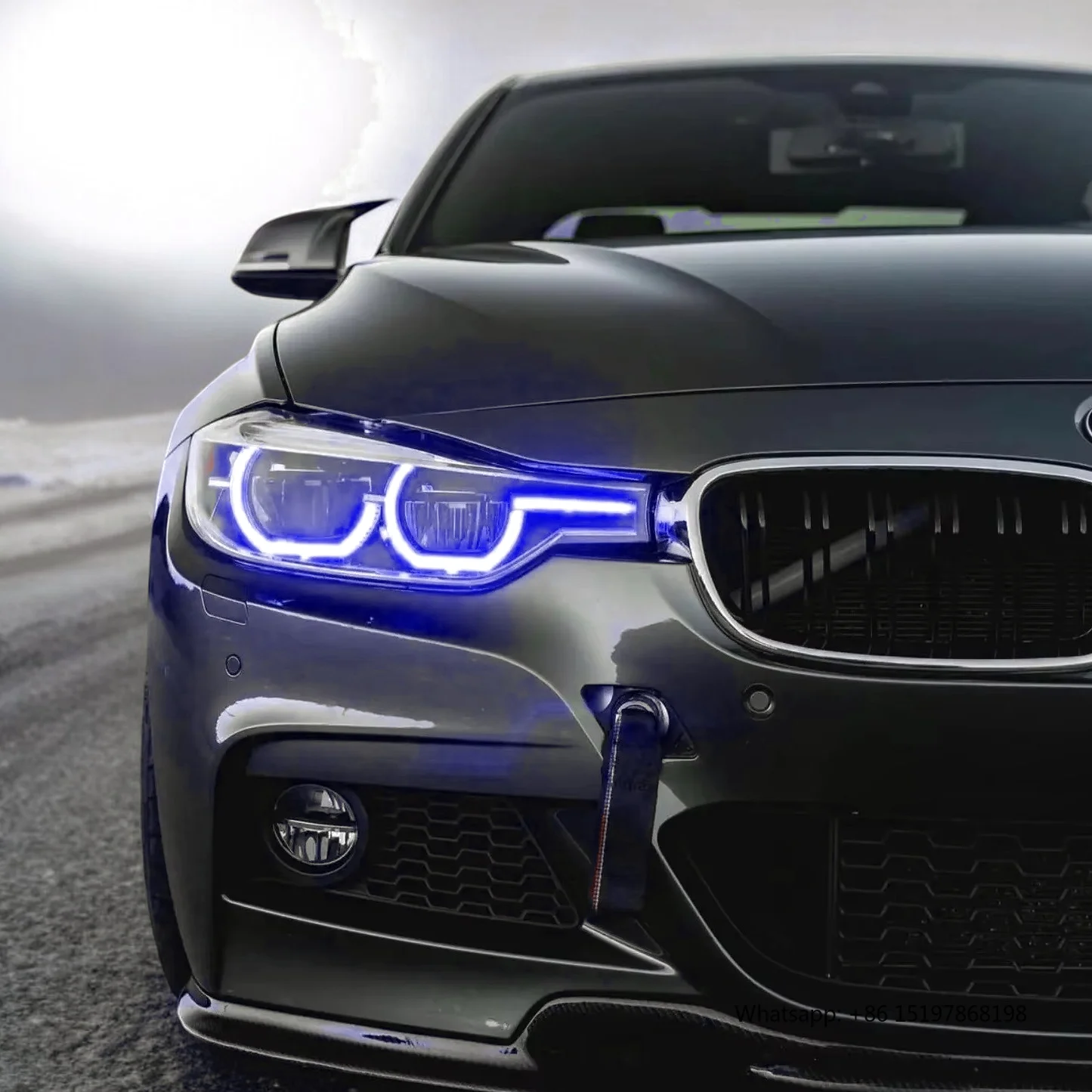 SJC Auto für BMW 3er F30 DRL RGB-Modul 2016–2019 Buntes Modul Angel Eyes APP-Steuerung Tagfahrlicht NUR LCI-LED