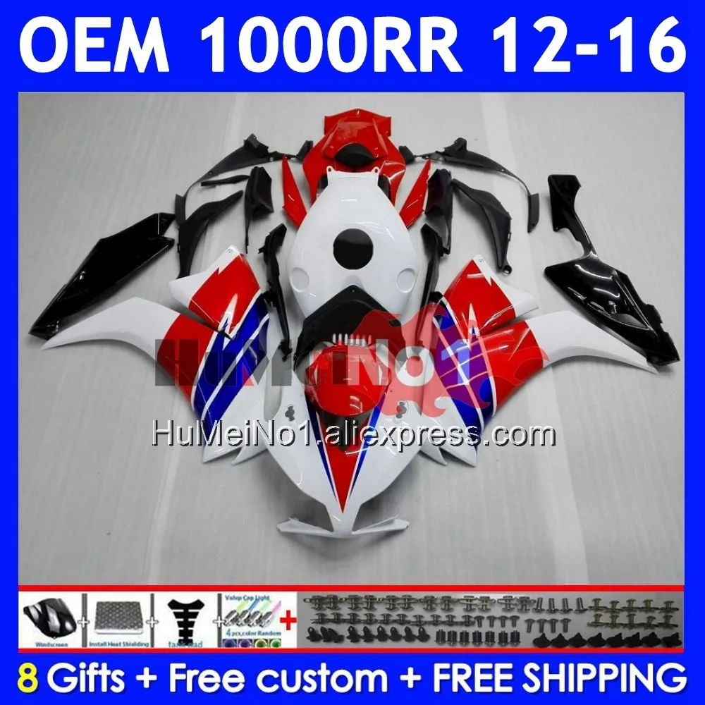 Injection For HONDA CBR1000RR 12 13 14 15 16 62No.22 CBR 1000RR 1000 CBR1000 CC RR 2012 2013 2014 2015 2016 Fairing White red