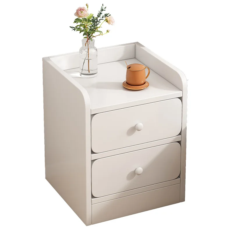 Ultra Narrow Nightstand Multifunctional Storage Bedside Cabinet for Bedroom Space Saving