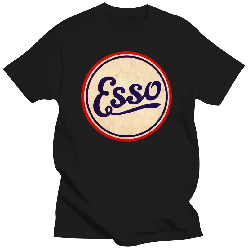 Esso T-shirt motor sport oil tee racer touring can vintage tee black Cool Casual pride t shirt men Unisex New Fashion