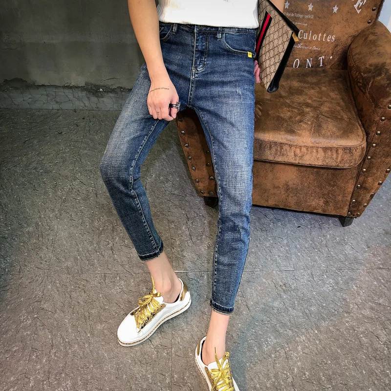 

Wholesale 2022 Teenager Denim Jeans Trendy Men Feet Spiritual Guy Handsome Ankle Length Pants Trendy Brand Social Pencil jeans