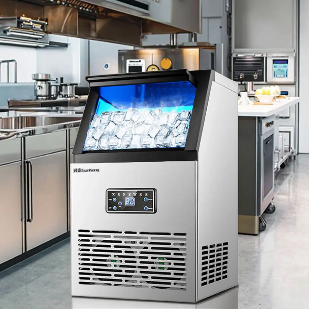 

High Quality Stainless Steel Small Cold Drink Shop Ice Machine Maker for Commercial Use Professional Ice Make Machine