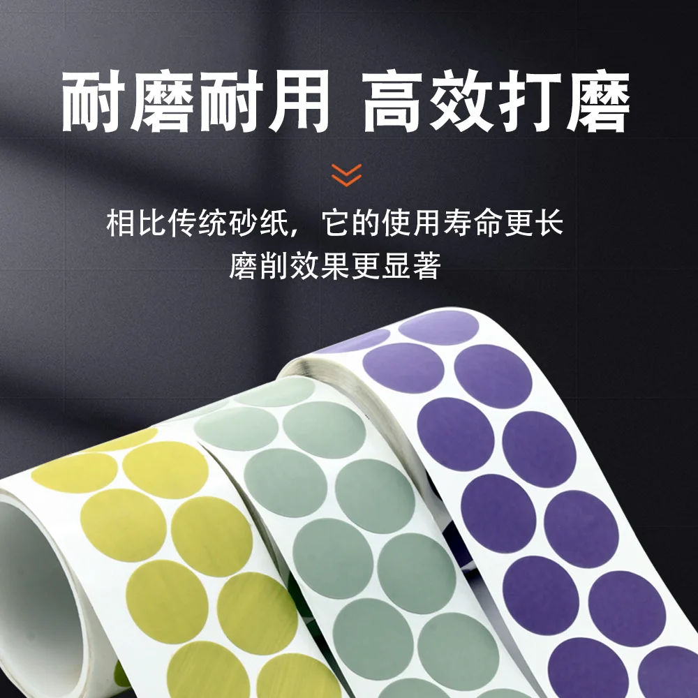 500 uds/rollo: papel de lija especial 466LA, amoladora de esquina de belleza para pintura de coche, pulido de piel de arena, placa de molienda de punto piramidal