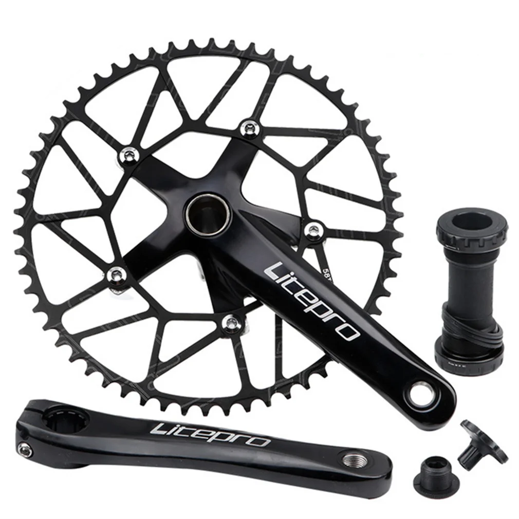 Litepro Bicycle Hollow Integrated 130BCD Crank Chainwheel Folding Bike Single Narrow Wide Chainring Sprocket