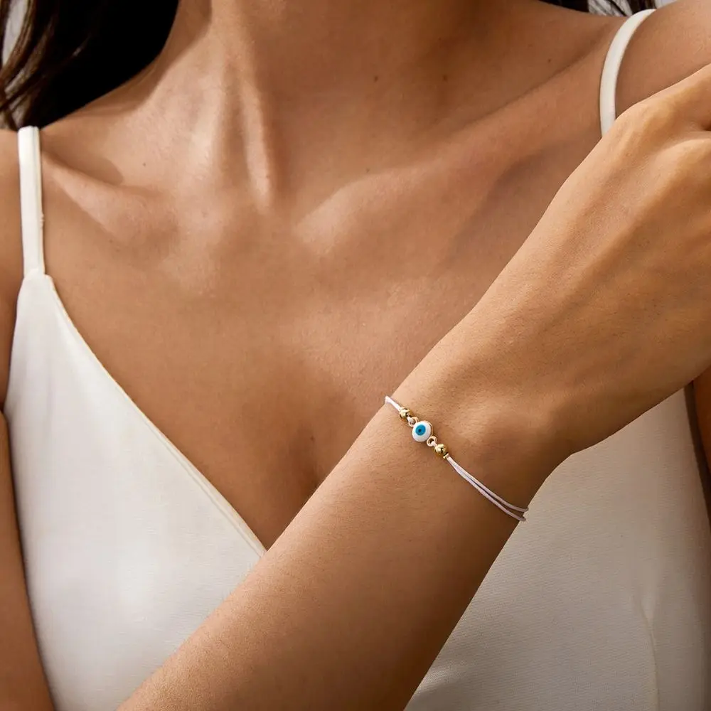 Retro grego olho demônio olho pulseira pulseras artesanal sorte corda vermelha mão corda fortuna pulseira meninas