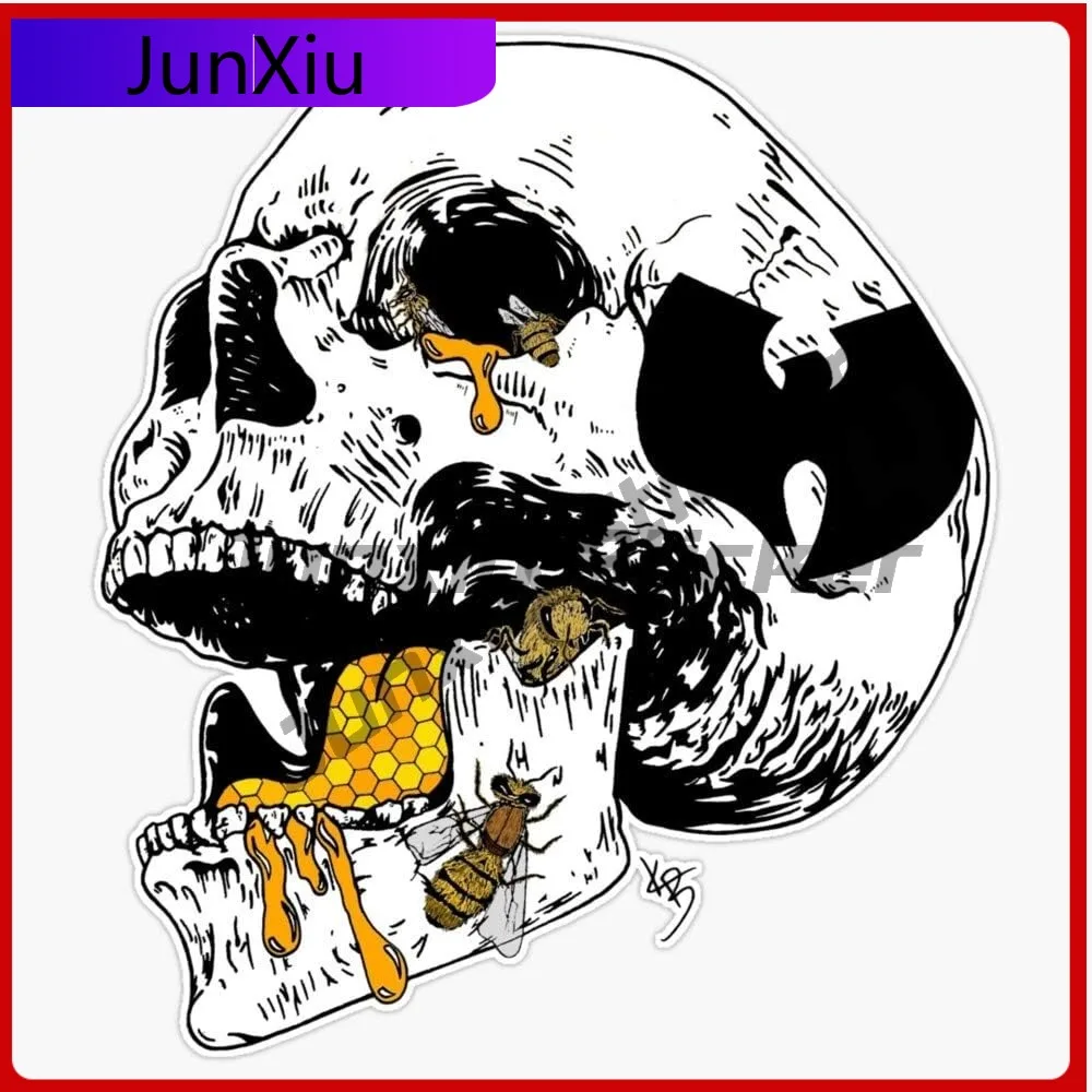 

Personalized Skeleton Bee Hive Vinyl Stickers Waterproof Decal Bumper Car Bicycle Skateboard Suitcase Occlusion Scratch Exterior