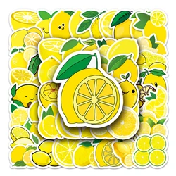 50Pcs Lemon series Cartoon Cute Waterproof Sticker Skateboarding Snowboard Retro Vinyl home decal Sticker