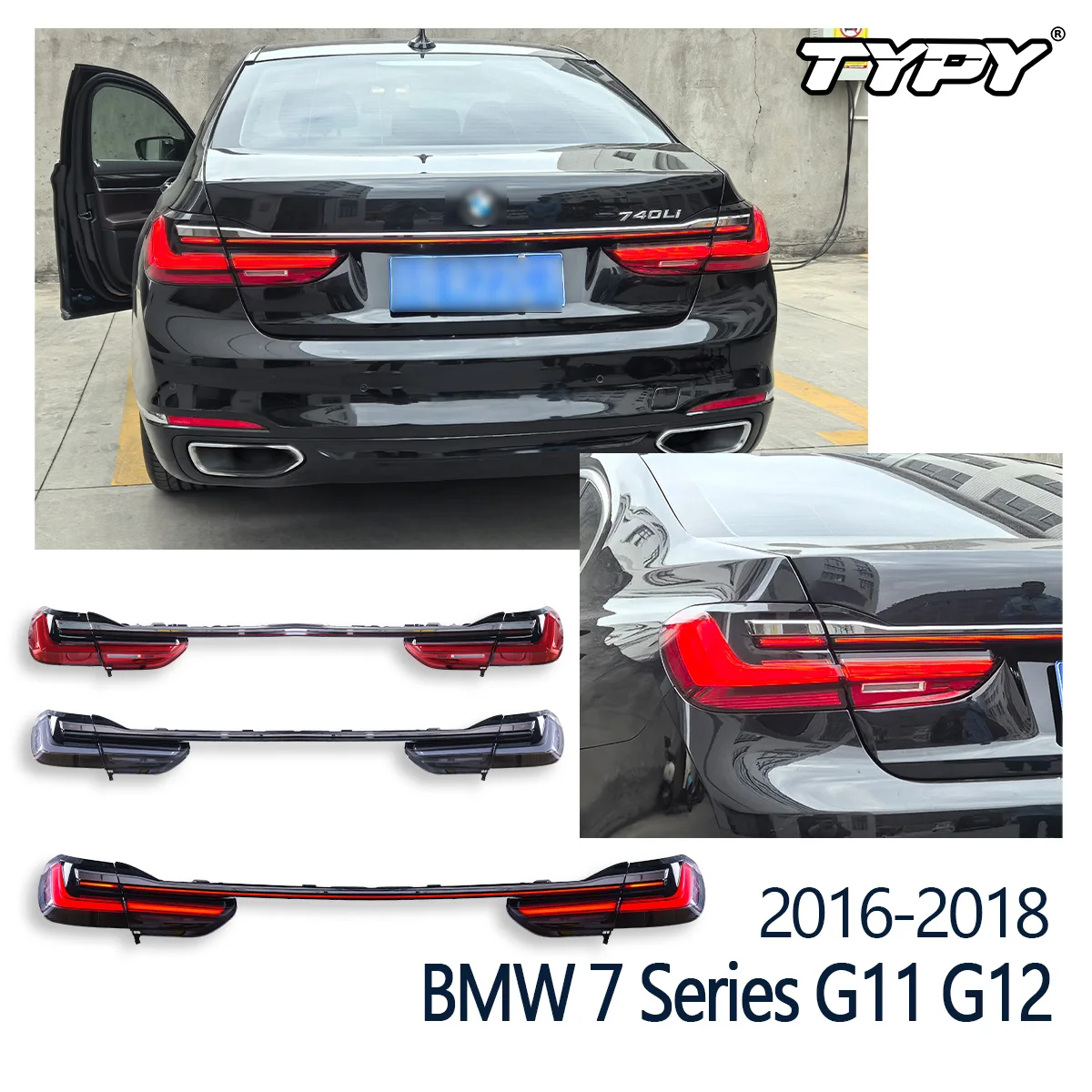 

TYPY автомобильный задний фонарь для BMW 7 серии G11 G12 2016-2018, Стайлинг задних фонарей, динамические линзы указателя поворота, автомобильные аксессуары в сборе
