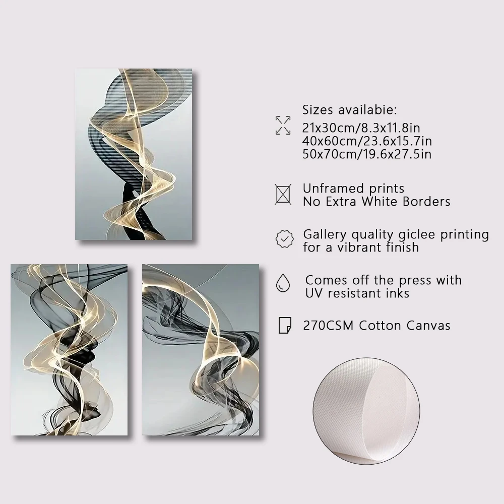 ملصقات قماشية بشريط تجريدي حديث ، رسم جداري نوردي ، لوحة مطبوعة لغرفة النوم ، غرفة المعيشة ، الممر ، هدية مثالية ، 3 * *