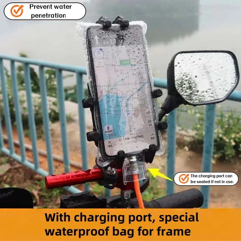 10/5-Piece Cycling Phone Rain Cover Set - High-Quality Phone Pouch, Essential for Cycling in Wet Weather