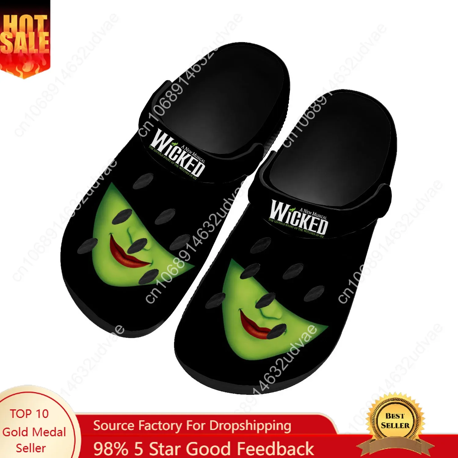 

WICKED Water Shoes Mens Womens Comfortable Fashion Home Garden Clogs Customizd Sandals Beach Breathable Hole Slippers