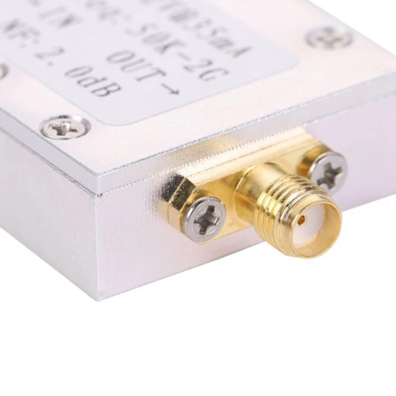 RF Amplifier Signal Receiver 50K-2GHZ Low Noise Amplifier RF Amplifier Broadband Low Noise Amplifier LNA Gain