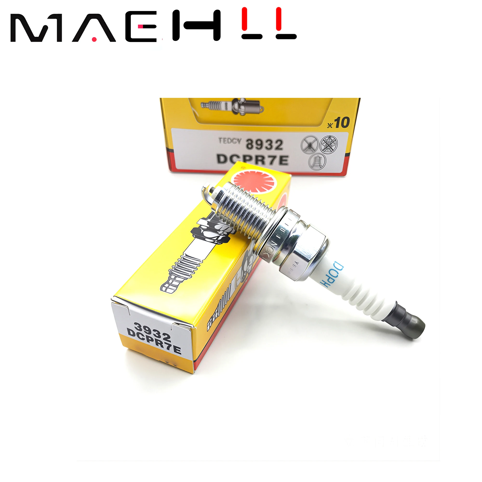 4PCS Spark Plug DCPR7E 3932 For Harley Davidson Sportster XL883 XL1200 Chevrolet Fiat 500 L4 1.4L